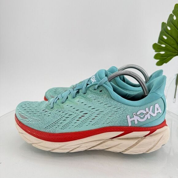 Hoka One One Clifton 8 Women's Size 10B Running Shoes Blue Teal - Picture 7 of 16